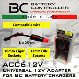 Connettore per Presa 12V Accendisigari universale per Moto ACC612V - BC Battery Controller