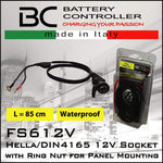 Cavo Batteria Moto con Occhielli 80cm + Presa Accendisigari tipo BMW - BC Battery Controller